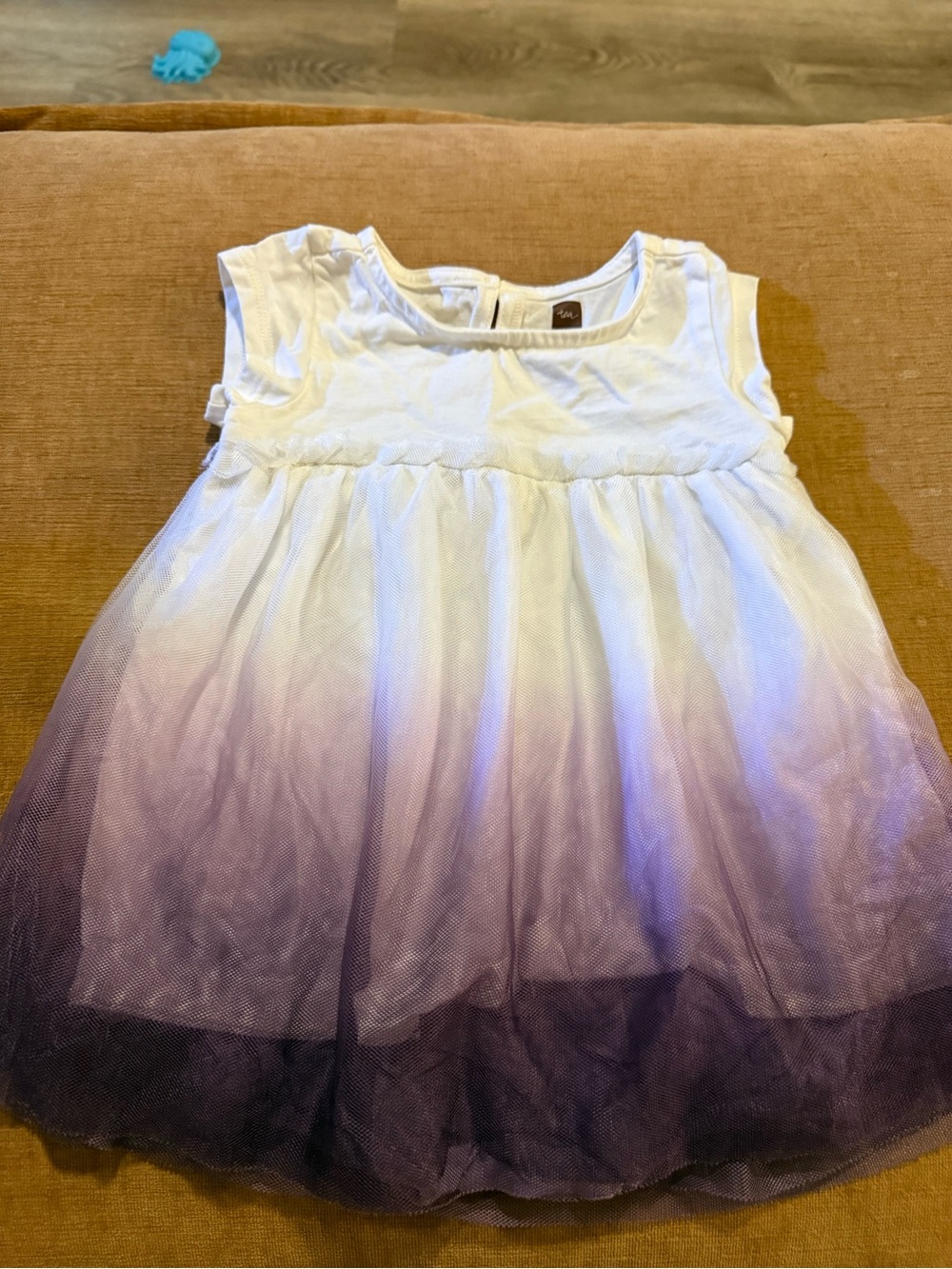 Tea Collection White to Purple Ombre Tulle Dress